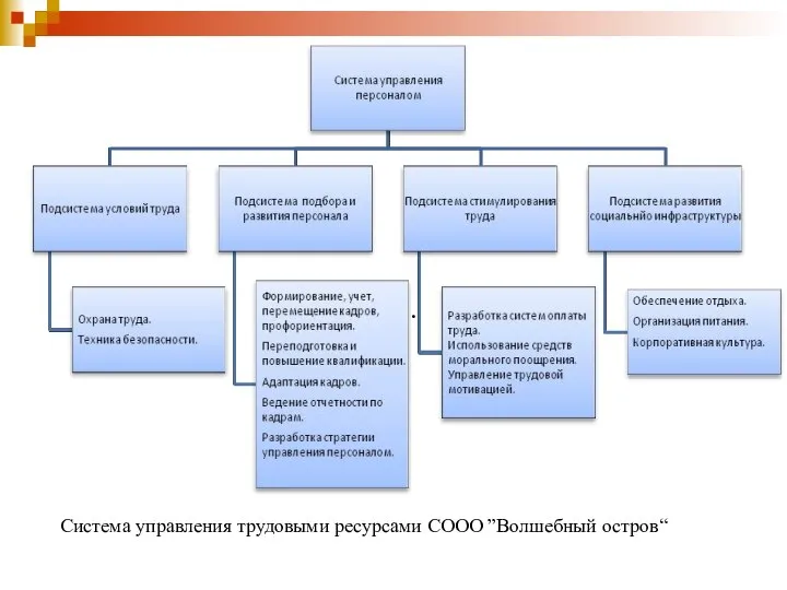 . Система управления трудовыми ресурсами СООО ”Волшебный остров“