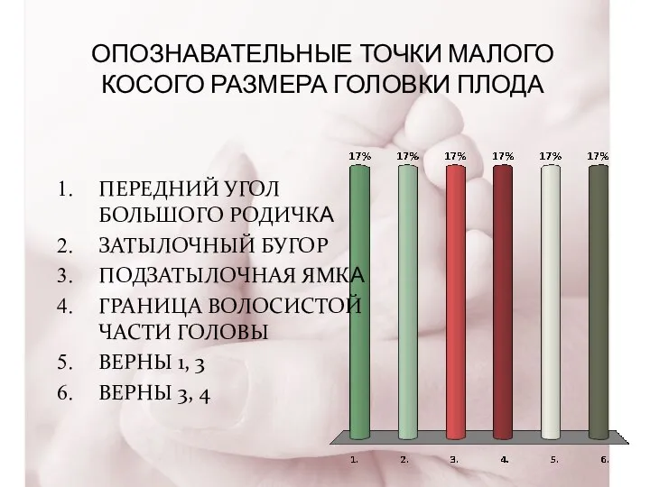 ОПОЗНАВАТЕЛЬНЫЕ ТОЧКИ МАЛОГО КОСОГО РАЗМЕРА ГОЛОВКИ ПЛОДА ПЕРЕДНИЙ УГОЛ БОЛЬШОГО РОДИЧКА