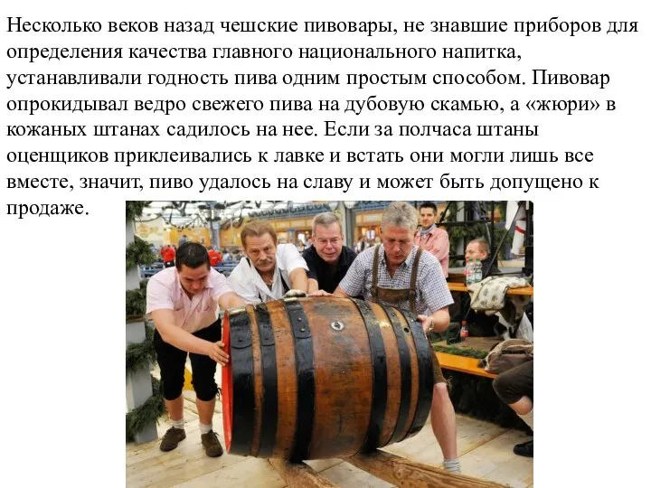 Несколько веков назад чешские пивовары, не знавшие приборов для определения качества
