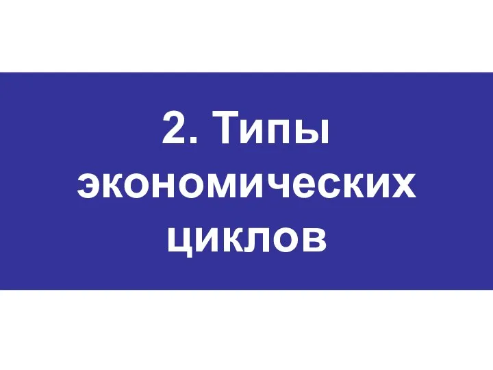 2. Типы экономических циклов