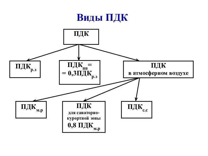 Виды ПДК