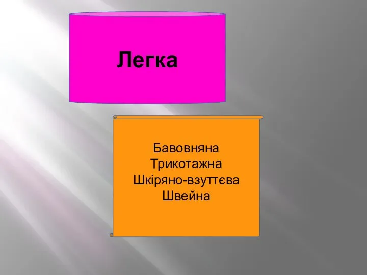 Легка Бавовняна Трикотажна Шкіряно-взуттєва Швейна