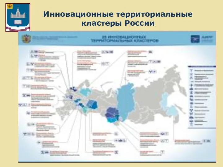 Инновационные территориальные кластеры России