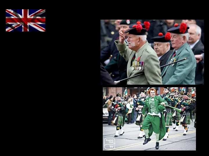 Customs and traditions of Great Britain On Remembrance Day red poppies