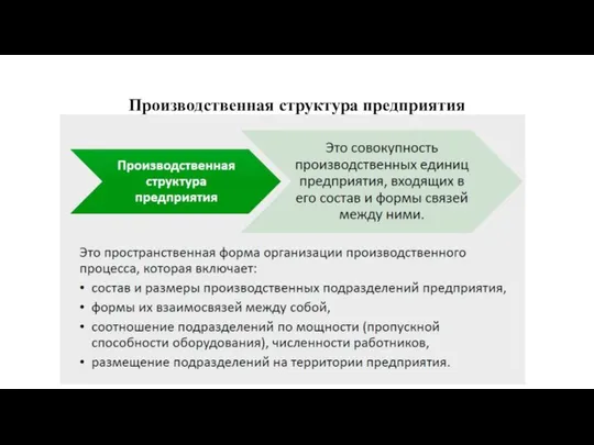 Производственная структура предприятия