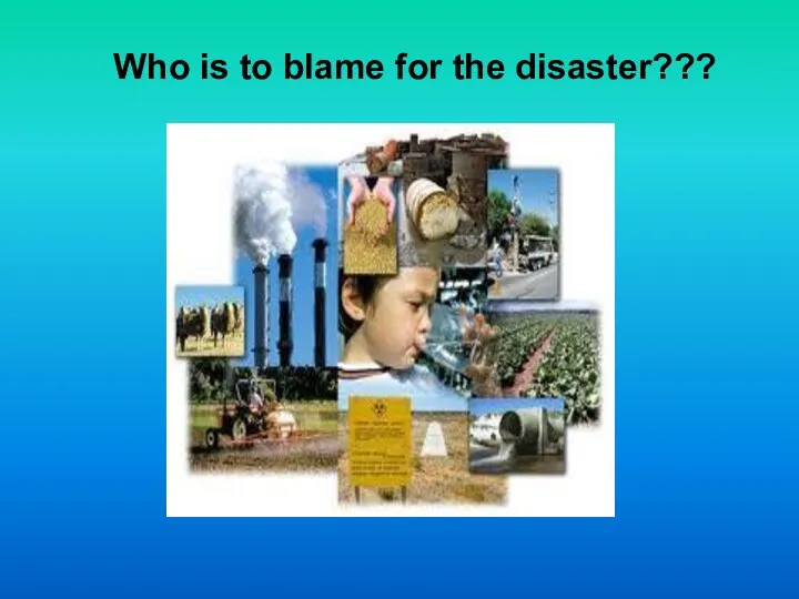 Who is to blame for the disaster???