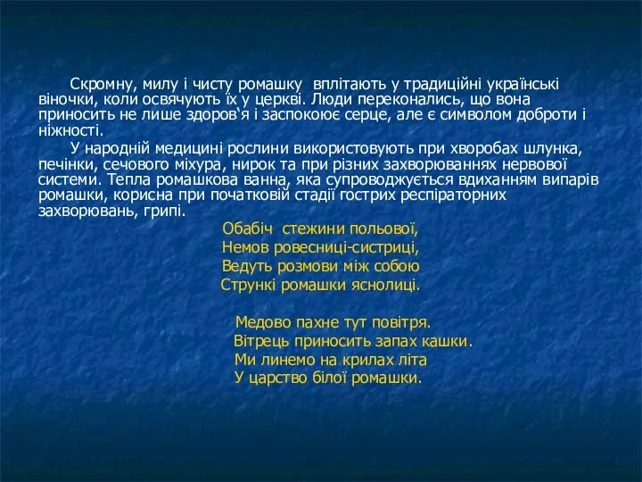 Скромну, милу і чисту ромашку вплітають у традиційні українські віночки, коли