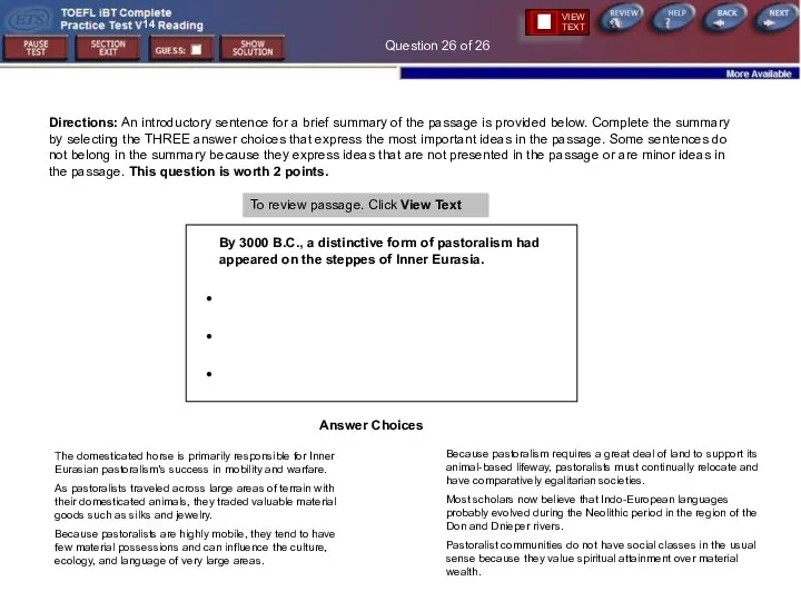 Directions: An introductory sentence for a brief summary of the passage