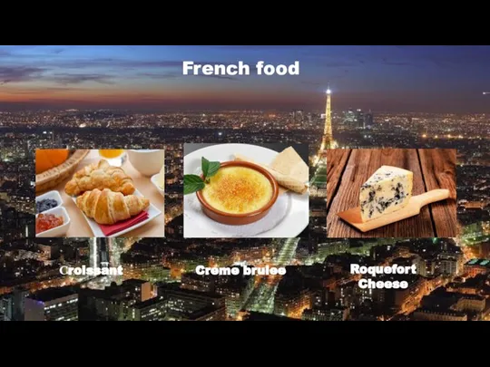 Roquefort Cheese Creme brulee Сroissant French food