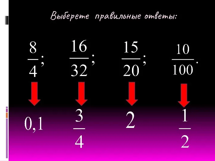 Выберете правильные ответы: