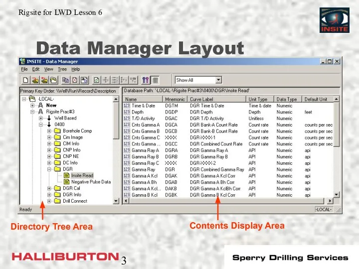 Data Manager Layout