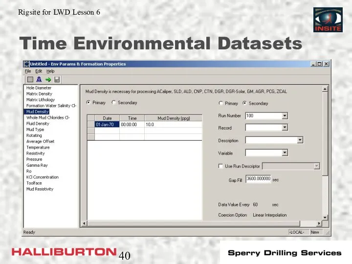 Time Environmental Datasets