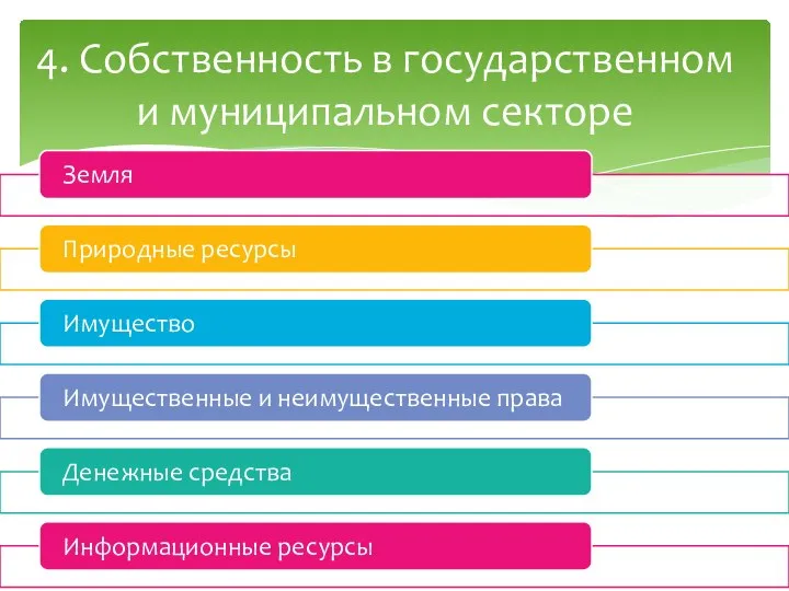 4. Собственность в государственном и муниципальном секторе