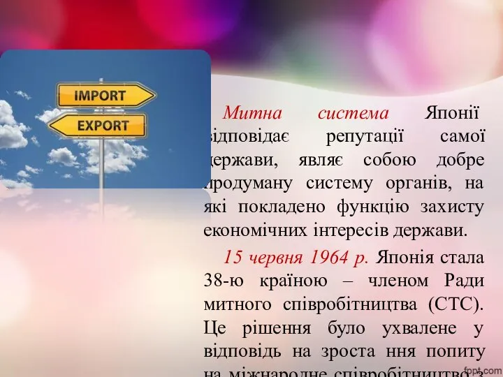 Митна система Японії відповідає репутації самої держави, являє собою добре продуману