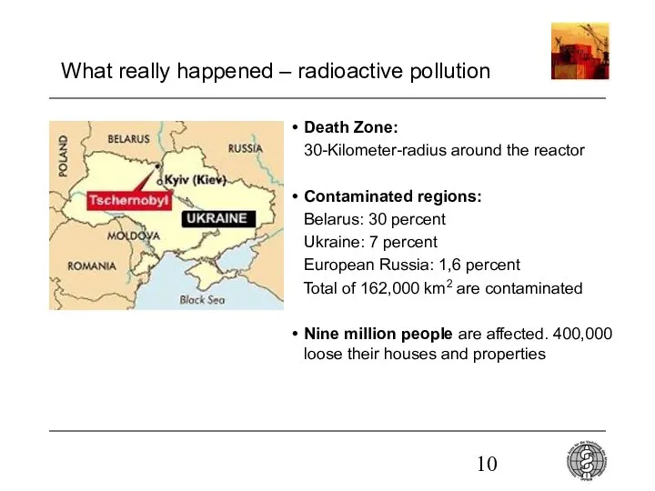 What really happened – radioactive pollution Death Zone: 30-Kilometer-radius around the