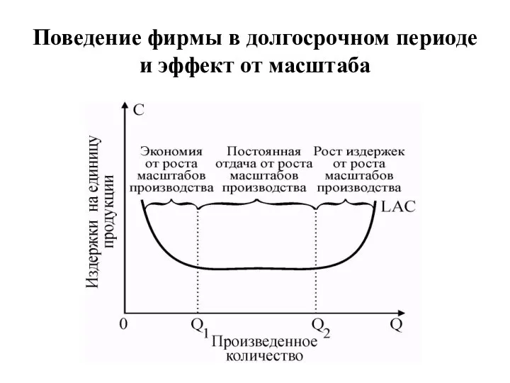 Поведение фирмы в долгосрочном периоде и эффект от масштаба