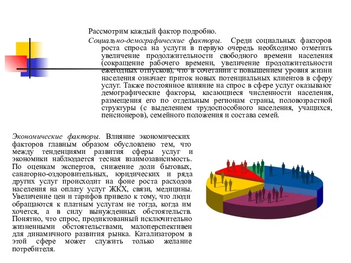 Рассмотрим каждый фактор подробно. Социально-демографические факторы. Среди социальных факторов роста спроса