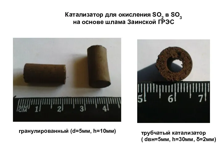 Катализатор для окисления SO2 в SO3 на основе шлама Заинской ГРЭС