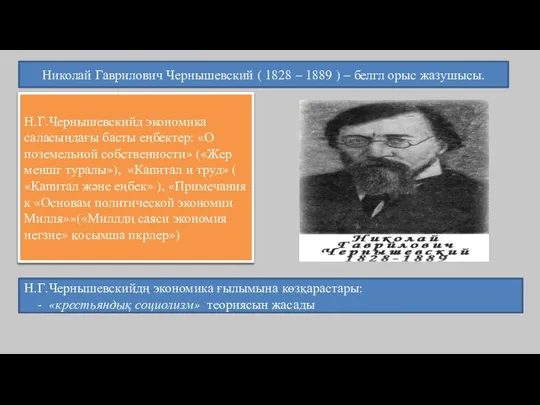 Николай Гаврилович Чернышевский ( 1828 – 1889 ) – белгл орыс