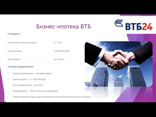 Бизнес-ипотека ВТБ