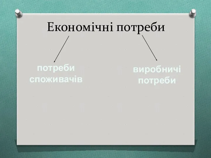 Економічні потреби потреби споживачів виробничі потреби