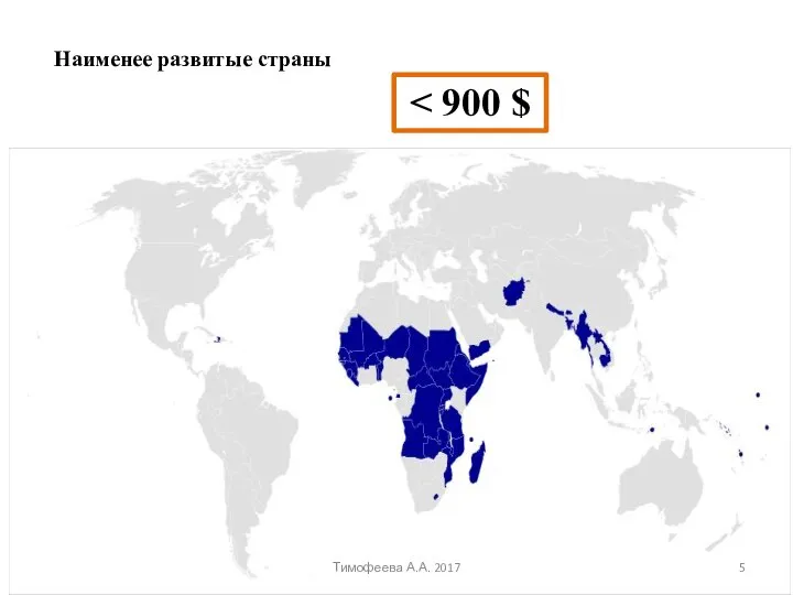 Наименее развитые страны Тимофеева А.А. 2017