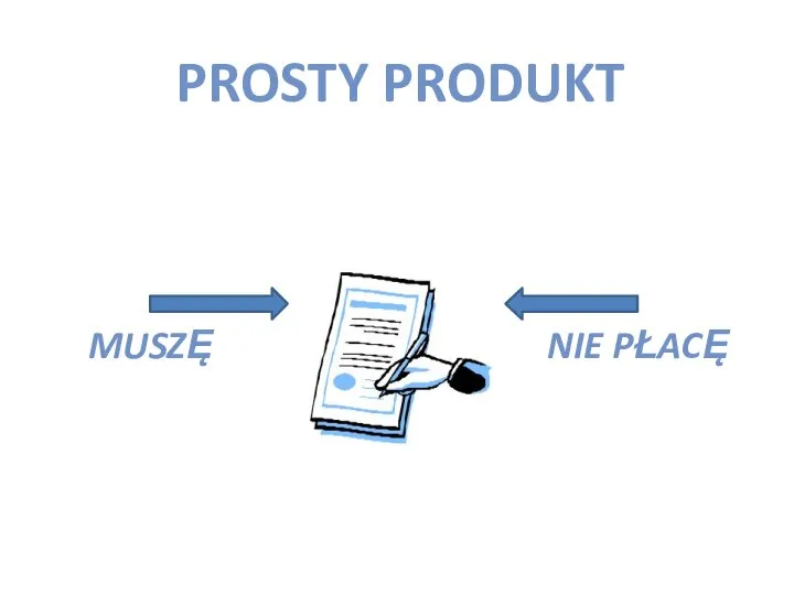 PROSTY PRODUKT MUSZĘ NIE PŁACĘ