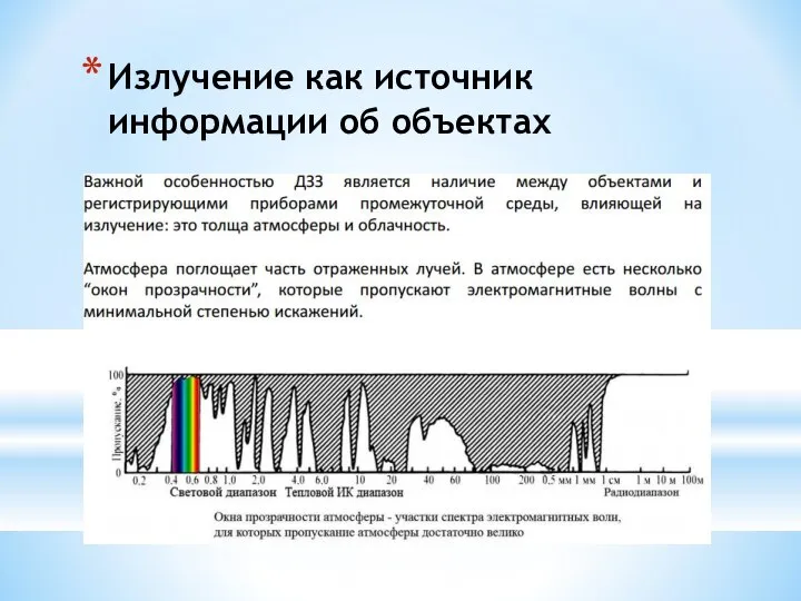 Излучение как источник информации об объектах