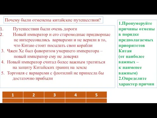 Почему были отменены китайские путешествия? Путешествия были очень дороги Новый император