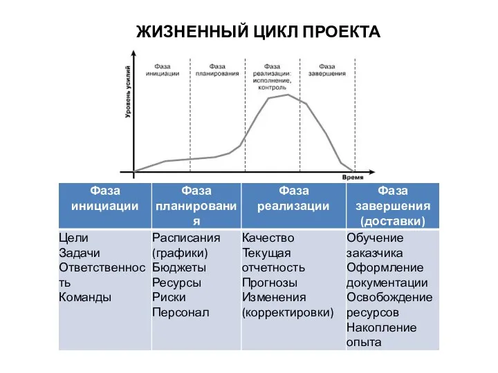 ЖИЗНЕННЫЙ ЦИКЛ ПРОЕКТА