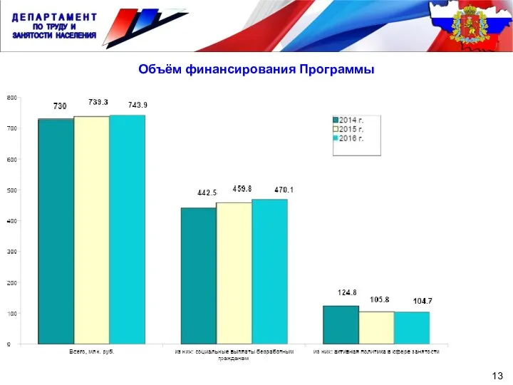 13 Объём финансирования Программы