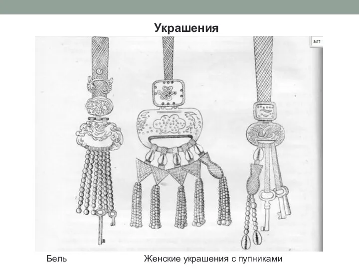 Украшения Бель Женские украшения с пупниками