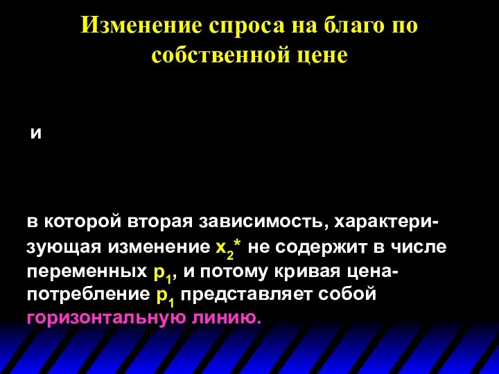 Изменение спроса на благо по собственной цене и в которой вторая