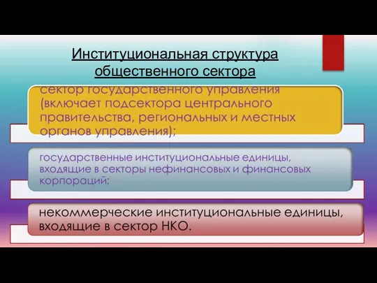 Институциональная структура общественного сектора