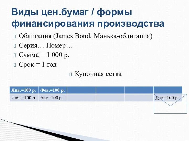 Облигация (James Bond, Манька-облигация) Серия… Номер… Сумма = 1 000 р.