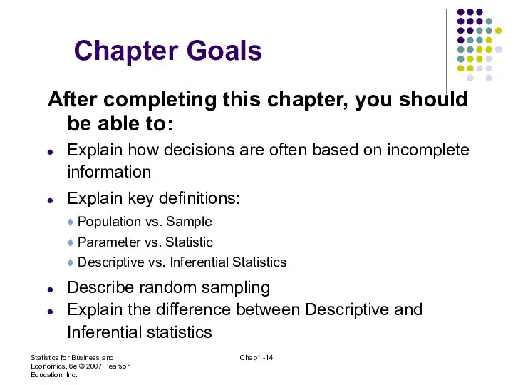 Statistics for Business and Economics, 6e © 2007 Pearson Education, Inc.