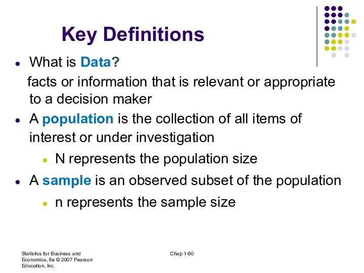 Statistics for Business and Economics, 6e © 2007 Pearson Education, Inc.