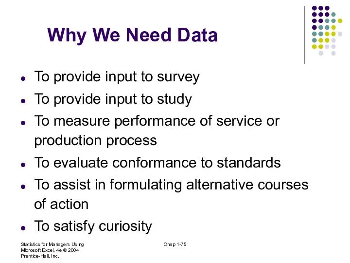 Statistics for Managers Using Microsoft Excel, 4e © 2004 Prentice-Hall, Inc.