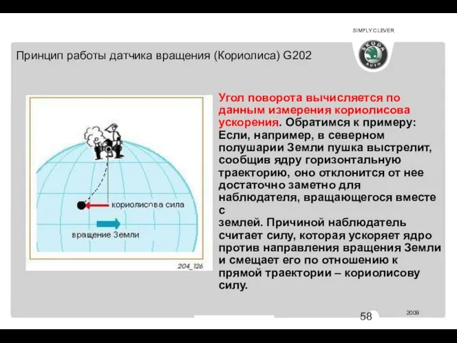 АВ 344 Принцип работы датчика вращения (Кориолиса) G202 Угол поворота вычисляется