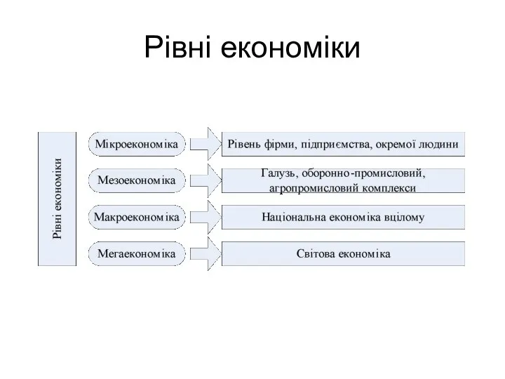 Рівні економіки