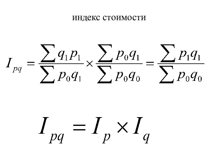 индекс стоимости