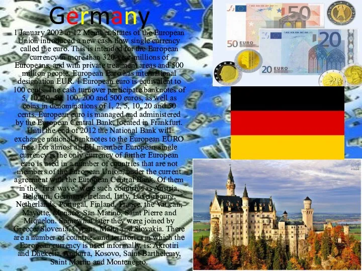 Germany 1 January 2002 in 12 Member States of the European