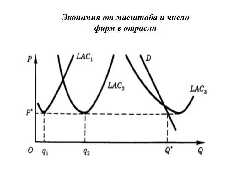 Экономия от масштаба и число фирм в отрасли