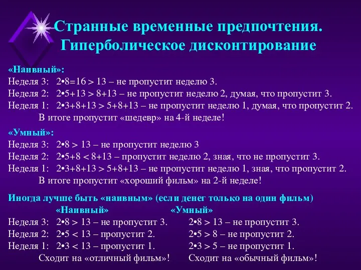 «Наивный»: Неделя 3: 2•8=16 > 13 – не пропустит неделю 3.