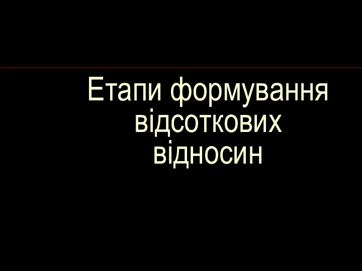 Етапи формування відсоткових відносин