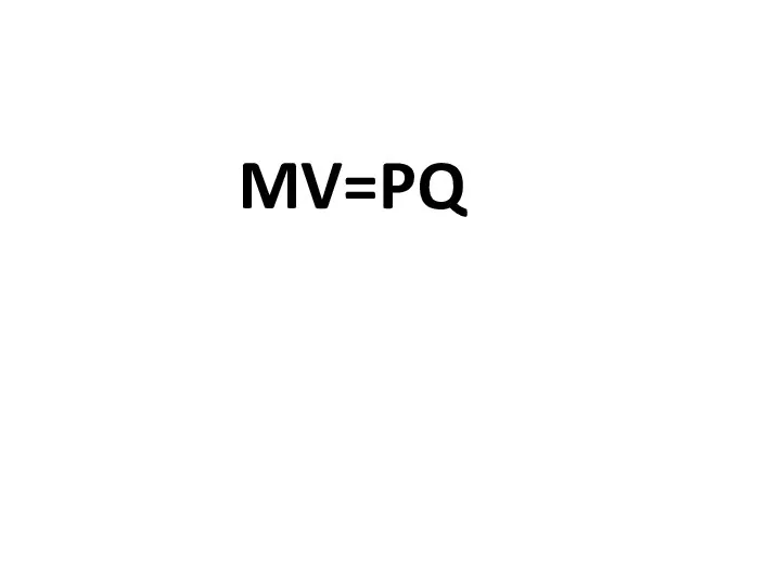 MV=PQ