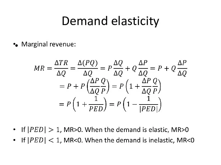 Demand elasticity