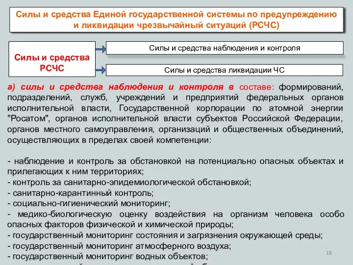 Силы и средства Единой государственной системы по предупреждению и ликвидации чрезвычайный