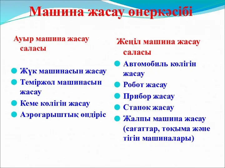 Машина жасау өнеркәсібі Ауыр машина жасау саласы Жүк машинасын жасау Теміржол