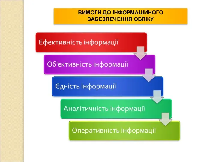 ВИМОГИ ДО ІНФОРМАЦІЙНОГО ЗАБЕЗПЕЧЕННЯ ОБЛІКУ